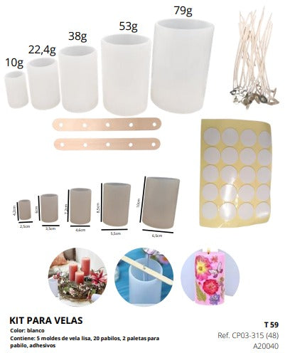 KIT DE INICIO. VELAS LISAS