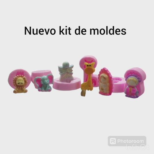 Kit de 6 Moldes de Silicona Para Velas